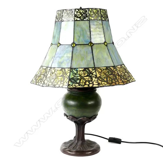 A reproduction Tiffany style table lamp