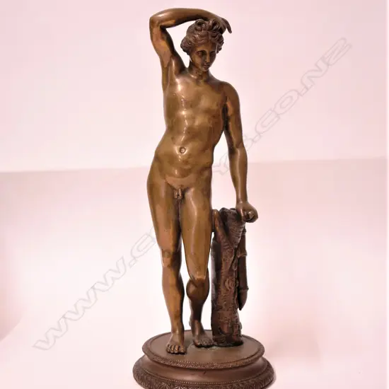 A 19thC bronze of Hermaphroditus