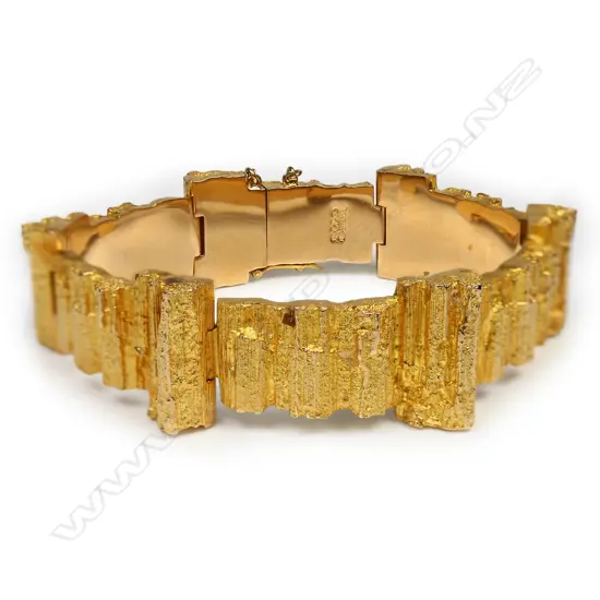 A 14ct gold Lapponia retro design bracelet,