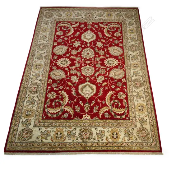 A hand knotted Chobi rug,