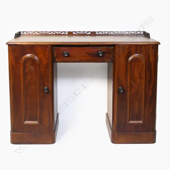 A Victorian double pedestal desk,