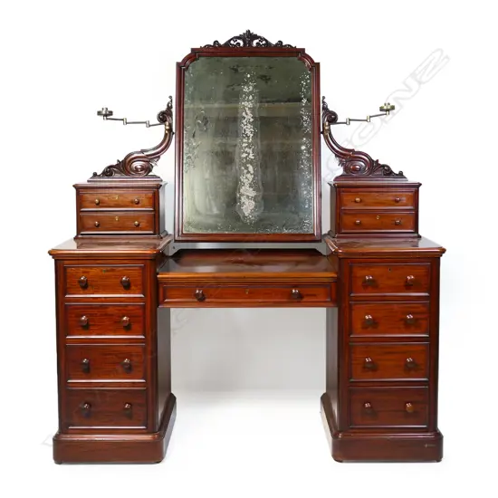 An early Victorian mahogany dressing table (1840),