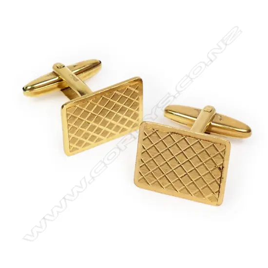 A pair of 18ct yellow gold cufflinks,