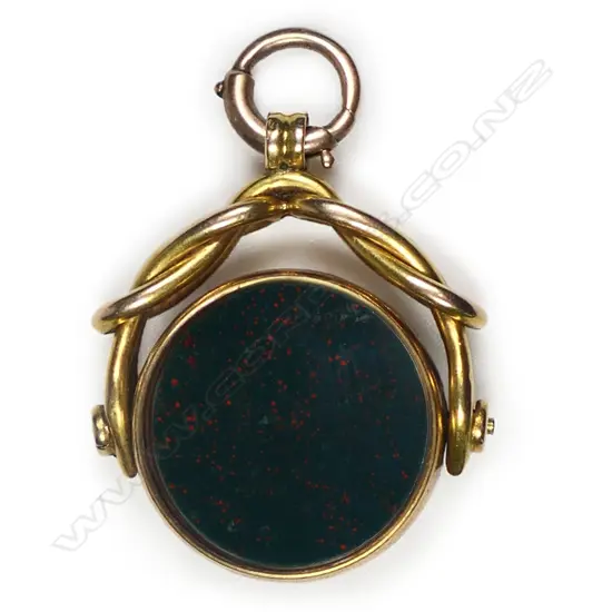 A Victorian 15ct yellow gold fob spinner,