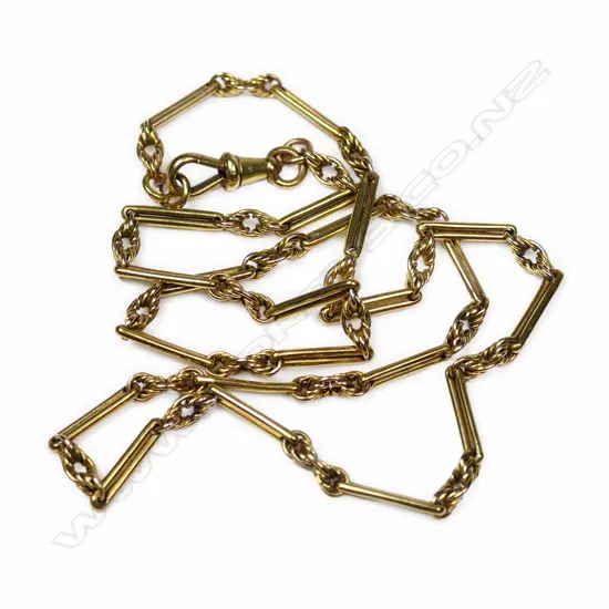 An antique 15ct yellow gold neck chain,