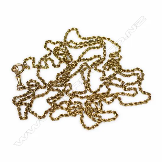 A c.1900 15ct yellow gold muff chain,