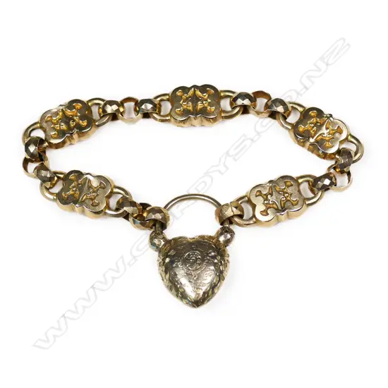 A Victorian 15ct gold bracelet,