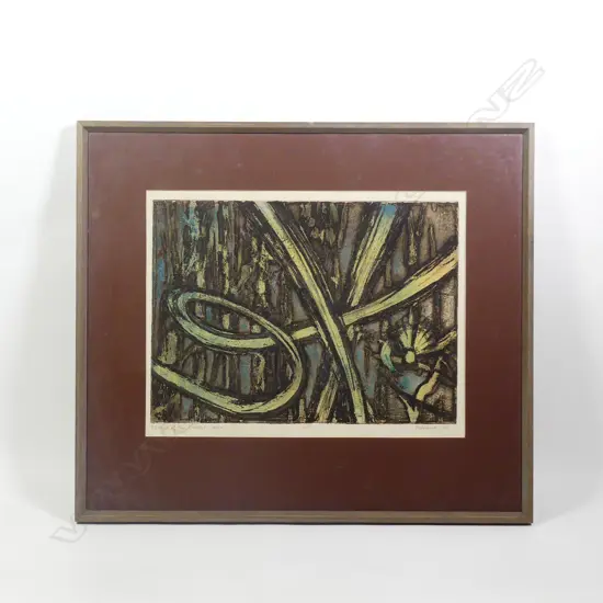 Alison Pickmere (1908-1971) 'Flight of the Fantail' etching