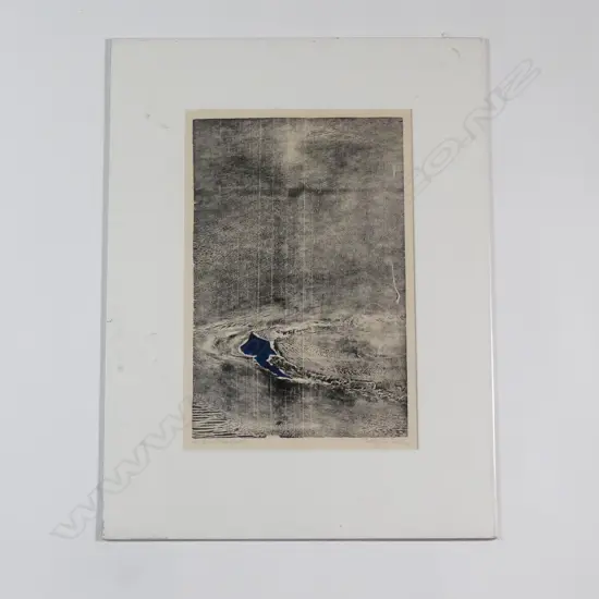 Betty Curnow 'The Blue Pool' woodblock print 11/20