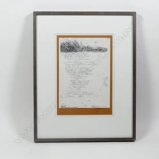 Rudi Gopas (1913-83) 'Leonardo Davinci: (2)' carbon print poem