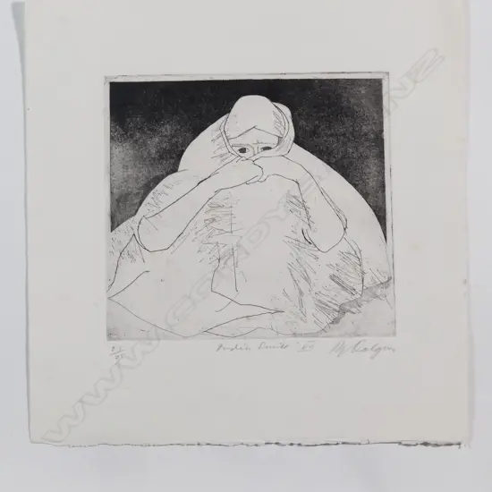 Roy Dalgarno 'Indian suite VII' etching