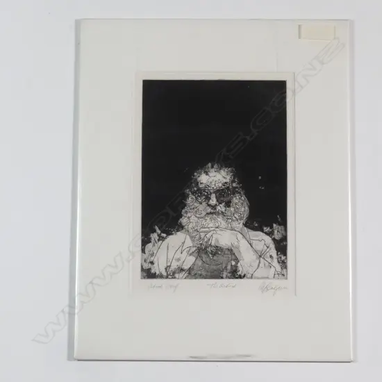 Roy Dalgarno 'The Artist' artist proof etching