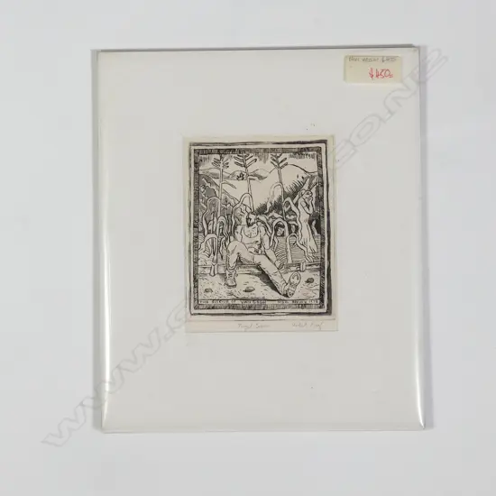 Nigel Brown (b. 1949) 'The Suicide of Van Gogh' etching