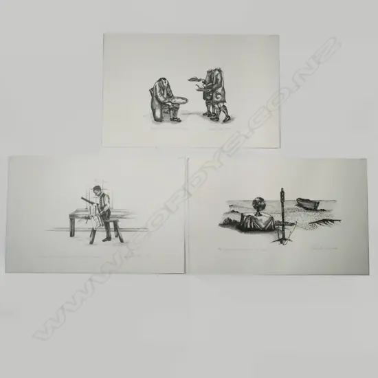 Daniel B. Clasby (b. 1950) three lithographs