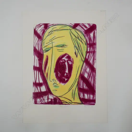 Tony Lane (b. 1949) 'Male + Female' lithograph