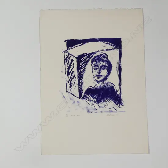 Barbara Strathdee (b. 1941) 'Settler Then' lithograph