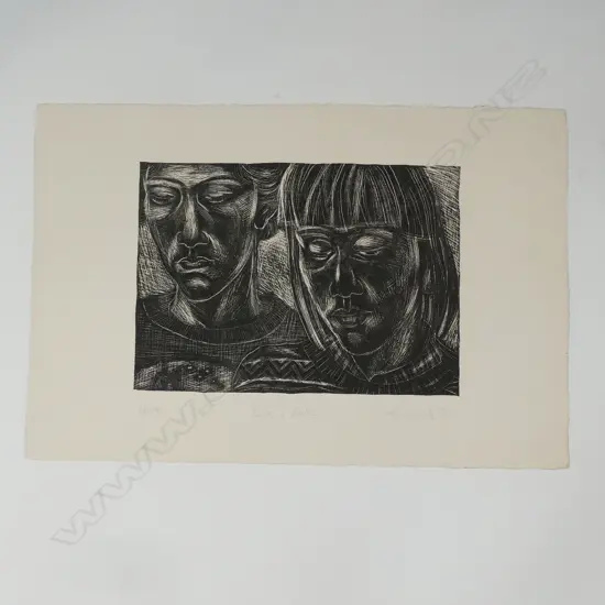 Murray Grimsdale (b. 1943) 'Rewa + Bella' lithograph