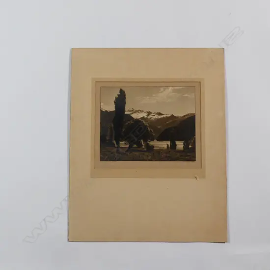 George Chance 'Mount Avalanche - Wanaka' vintage silver gelatin photograph