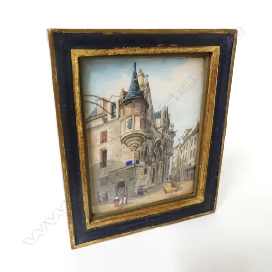 A hand painted miniature on ivory