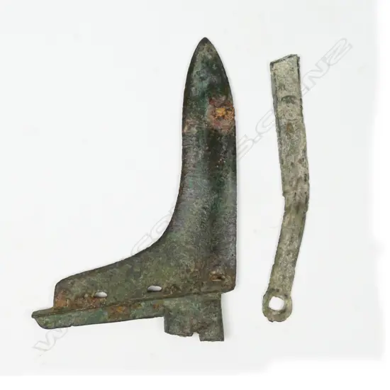 An archaic Chinese bronze halberd