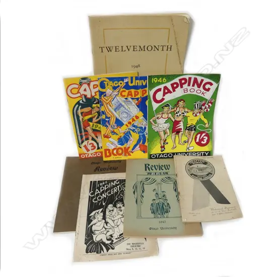 A collection of vintage Otago capping mags