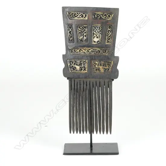 A West Timor buffalo bone head comb