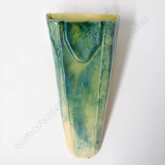 A Briar Gardner wall pocket of tapered Art Deco form