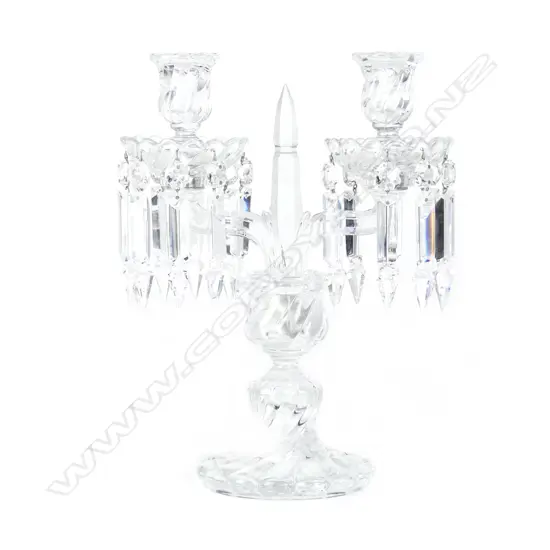 A modern Baccarat crystal candelabra