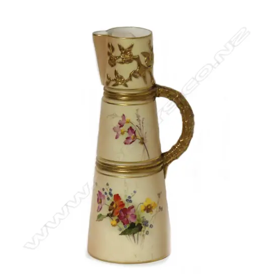 An early Royal Worcester jug of conical shape