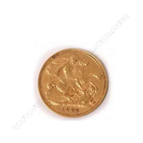 A 1903 gold half sovereign