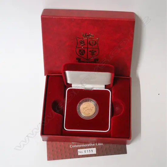 An N.Z. 2005 'The Lions' $10 gold proof coin