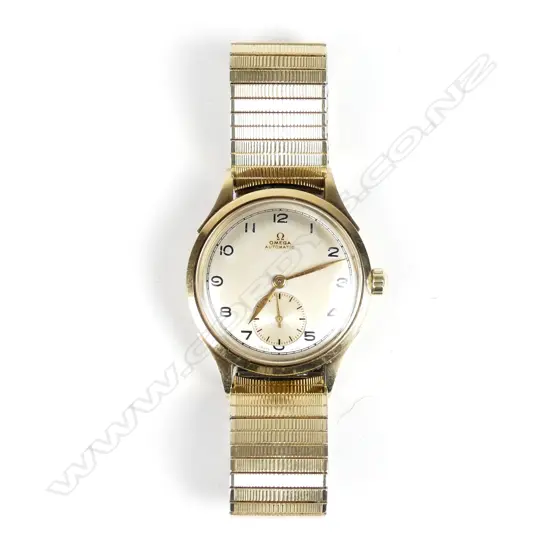 An Omega 10ct. gold plated gent's wristwatch