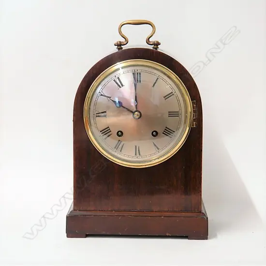 A c.1900 German (Winterhalder & Hofmeier) quarter-striking mahogany cased bracket clock