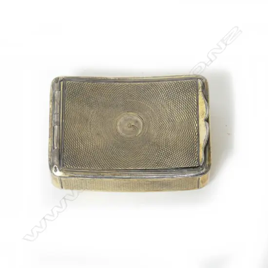 A George III silver gilt large snuff box