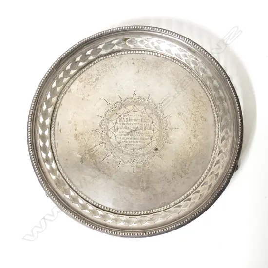 A Victorian silver waiter