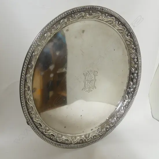 A Victorian silver salver