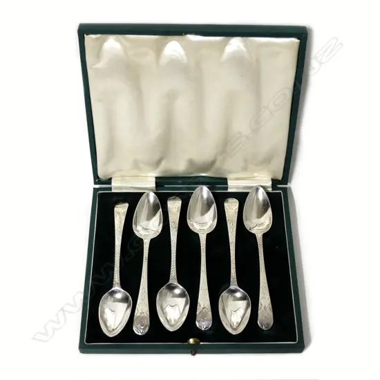 A set of six George III silver teaspoons
