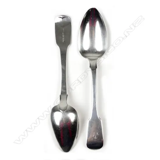 A pair of silver tablespoons