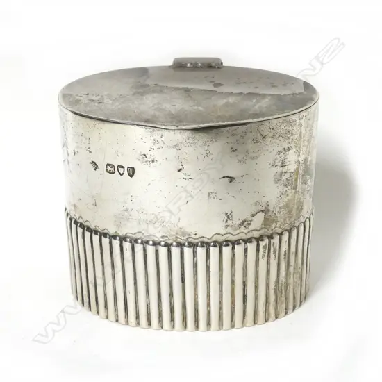 A late Victorian silver tea caddy