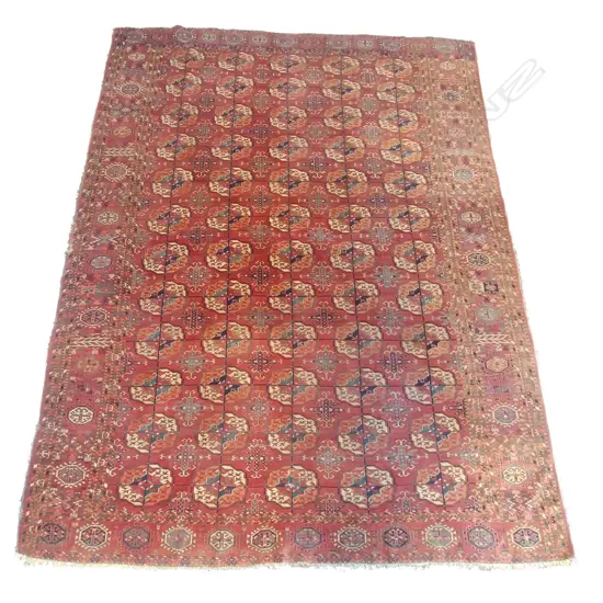 An antique Turkoman Tekke tribal carpet