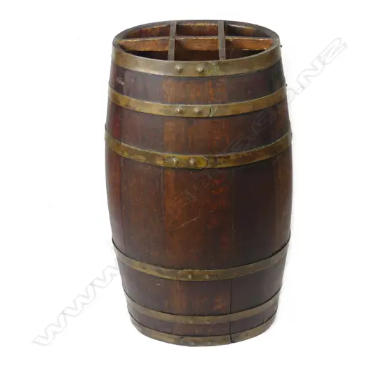 An old oak coopered barrel