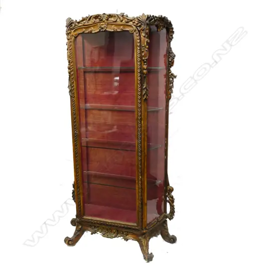 A vintage French style display vitrine