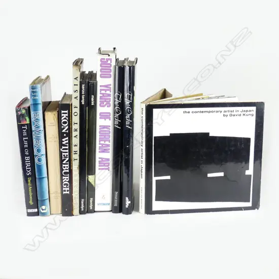 Eleven various books on Oriental Arts and nature