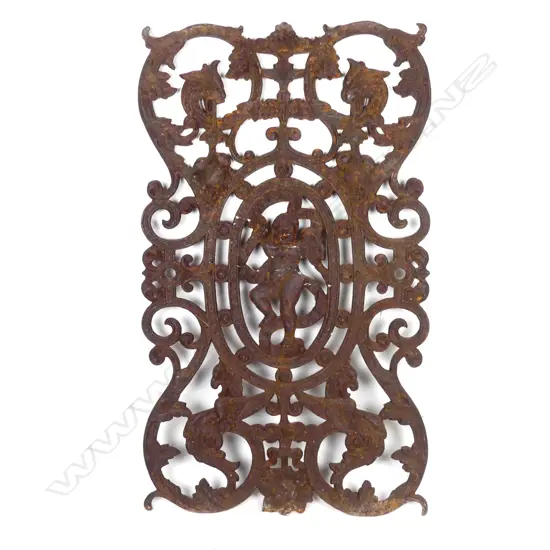 A 19thC French cast iron decorative panel