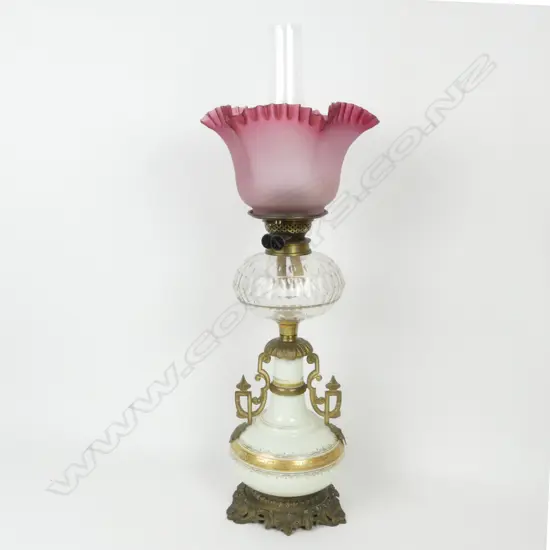 A Victorian kerosene lamp