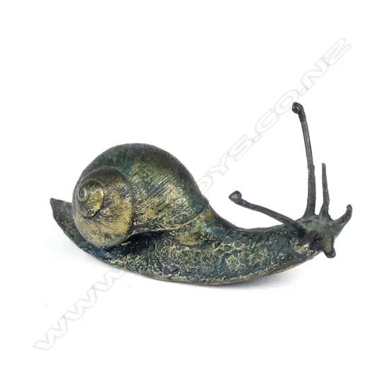 A bronze snail