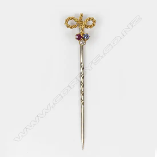 A 9ct gold stick pin