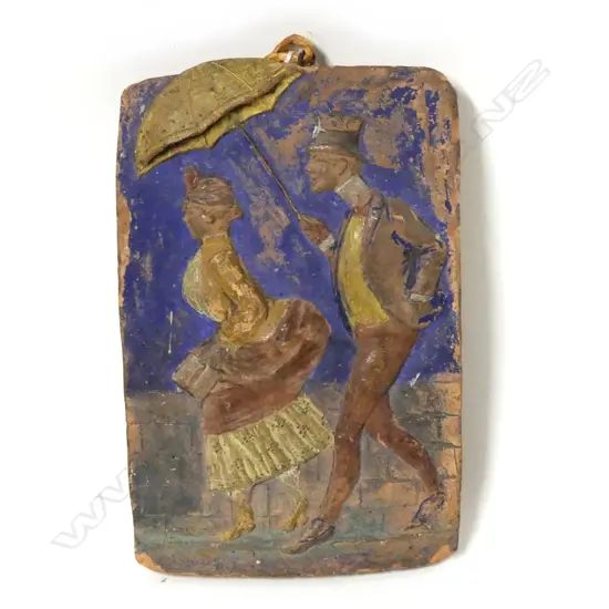 An Edwardian terracotta tile