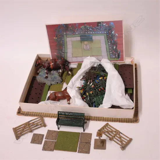 A vintage Britain's toy lead garden set