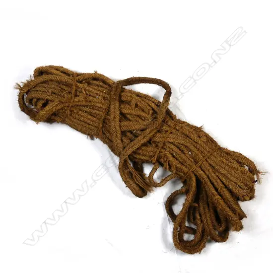 A massive hank of hand plaited coir rope